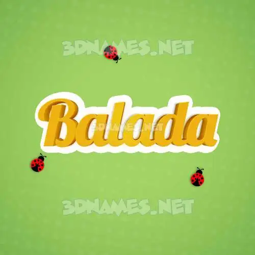 balada in Ladybugs style - 3D name wallpaper balada in Ladybugs style - 3D name wallpaper