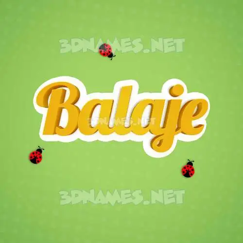 balaje in Ladybugs style - 3D name wallpaper