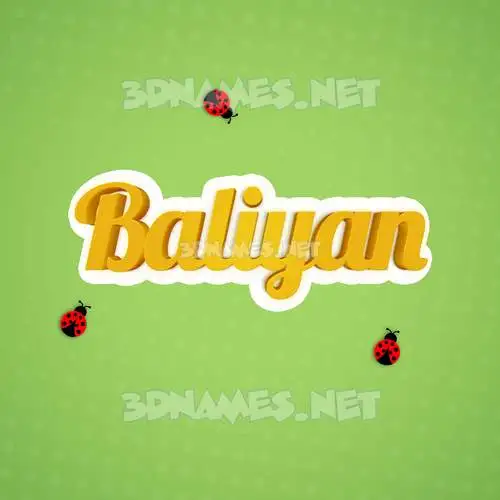 baliyan in Ladybugs style - 3D name wallpaper