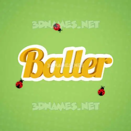 baller in Ladybugs style - 3D name wallpaper baller in Ladybugs style - 3D name wallpaper