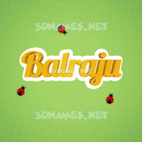 balraju in Ladybugs style - 3D name wallpaper