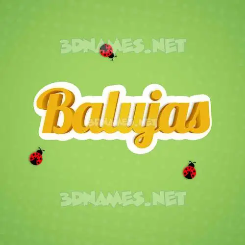 balujas in Ladybugs style - 3D name wallpaper balujas in Ladybugs style - 3D name wallpaper
