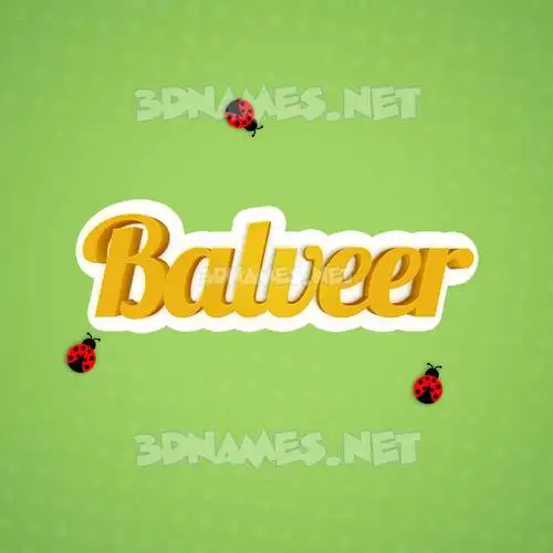 balveer in Ladybugs style - 3D name wallpaper