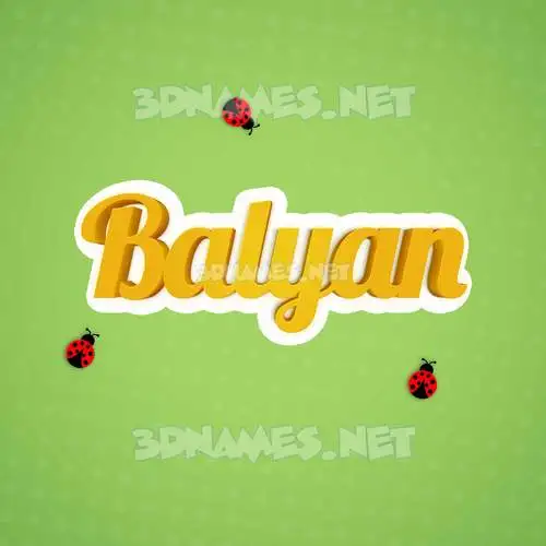 balyan in Ladybugs style - 3D name wallpaper balyan in Ladybugs style - 3D name wallpaper