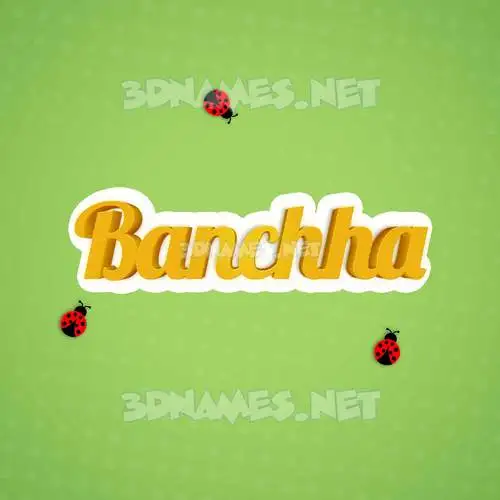 banchha in Ladybugs style - 3D name wallpaper banchha in Ladybugs style - 3D name wallpaper