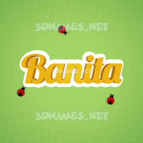 banita in Ladybugs style - 3D name wallpaper banita in Ladybugs style - 3D name wallpaper