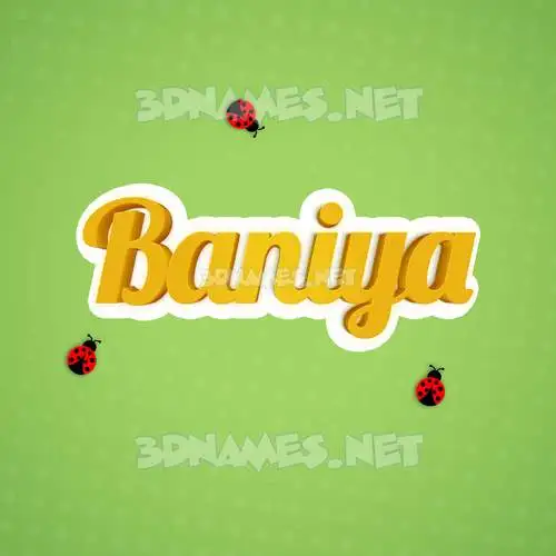 baniya in Ladybugs style - 3D name wallpaper baniya in Ladybugs style - 3D name wallpaper