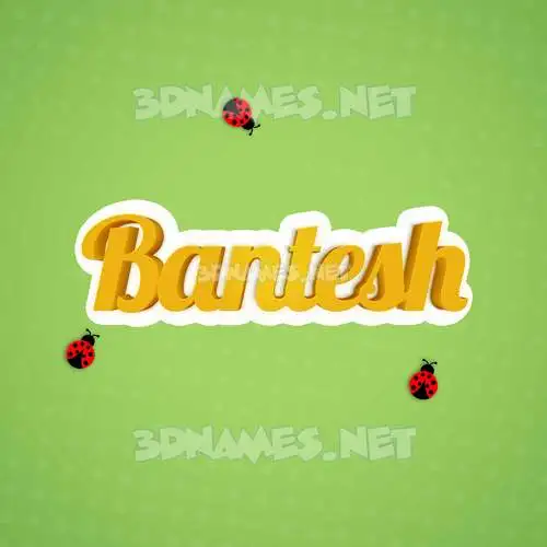 bantesh in Ladybugs style - 3D name wallpaper