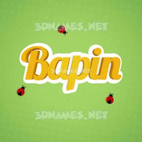 bapin in Ladybugs style - 3D name wallpaper bapin in Ladybugs style - 3D name wallpaper