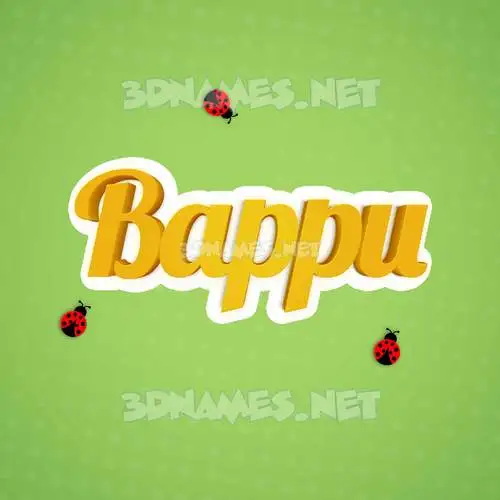 bappu in Ladybugs style - 3D name wallpaper bappu in Ladybugs style - 3D name wallpaper