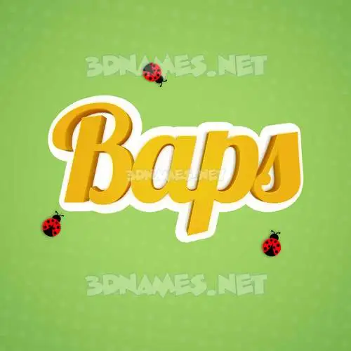 baps in Ladybugs style - 3D name wallpaper baps in Ladybugs style - 3D name wallpaper