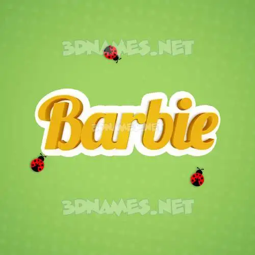 barbie in Ladybugs style - 3D name wallpaper barbie in Ladybugs style - 3D name wallpaper