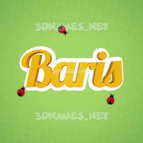 baris in Ladybugs style - 3D name wallpaper baris in Ladybugs style - 3D name wallpaper