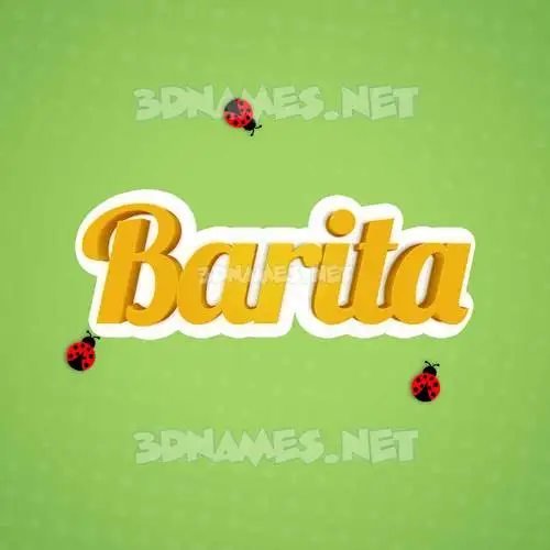 barita in Ladybugs style - 3D name wallpaper barita in Ladybugs style - 3D name wallpaper