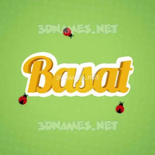 basat in Ladybugs style - 3D name wallpaper