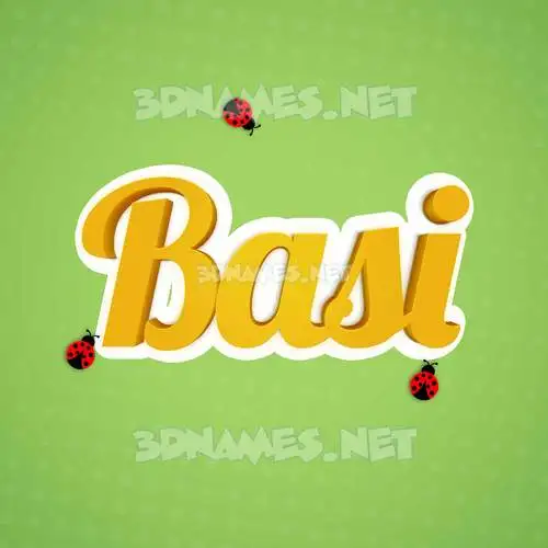 basi in Ladybugs style - 3D name wallpaper basi in Ladybugs style - 3D name wallpaper