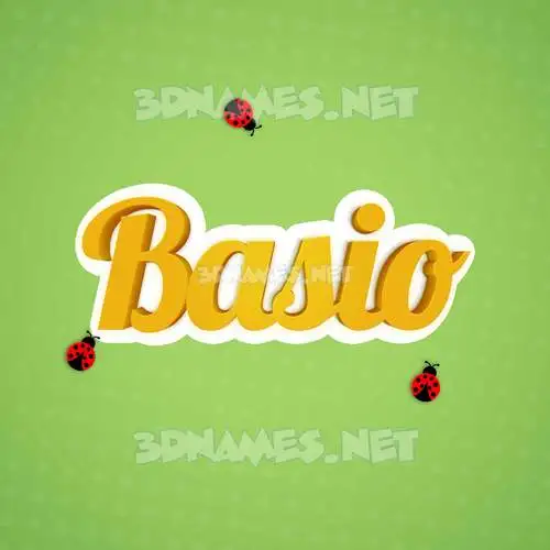 basio in Ladybugs style - 3D name wallpaper basio in Ladybugs style - 3D name wallpaper