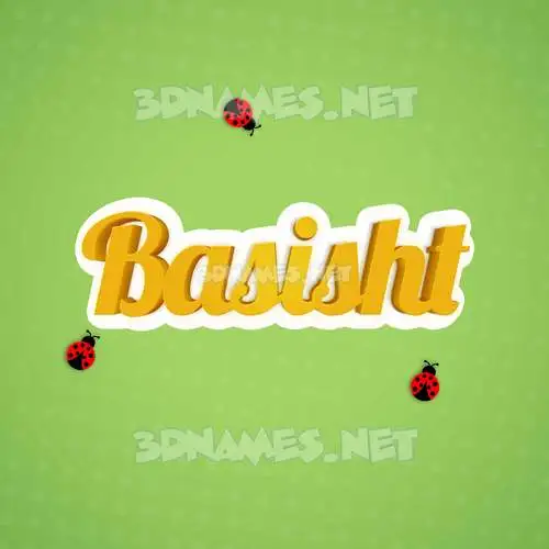 basisht in Ladybugs style - 3D name wallpaper