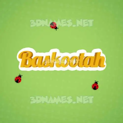 baskootah in Ladybugs style - 3D name wallpaper baskootah in Ladybugs style - 3D name wallpaper
