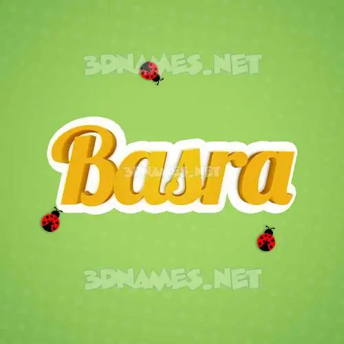 basra in Ladybugs style - 3D name wallpaper basra in Ladybugs style - 3D name wallpaper