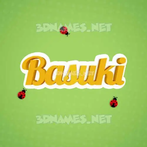 basuki in Ladybugs style - 3D name wallpaper