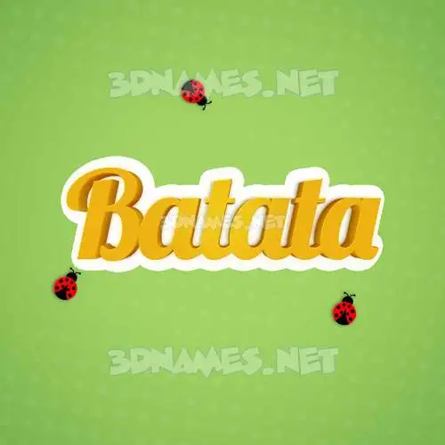 batata in Ladybugs style - 3D name wallpaper batata in Ladybugs style - 3D name wallpaper