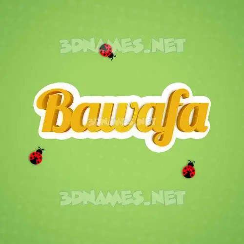 bawafa in Ladybugs style - 3D name wallpaper
