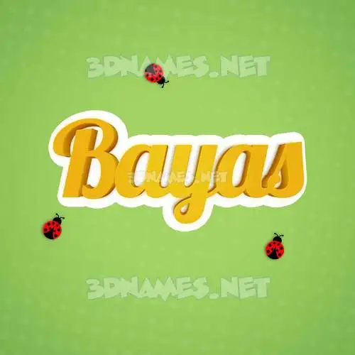 bayas in Ladybugs style - 3D name wallpaper