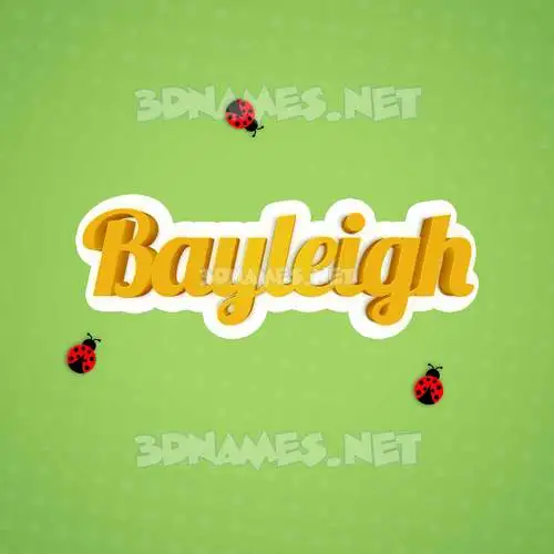 bayleigh in Ladybugs style - 3D name wallpaper