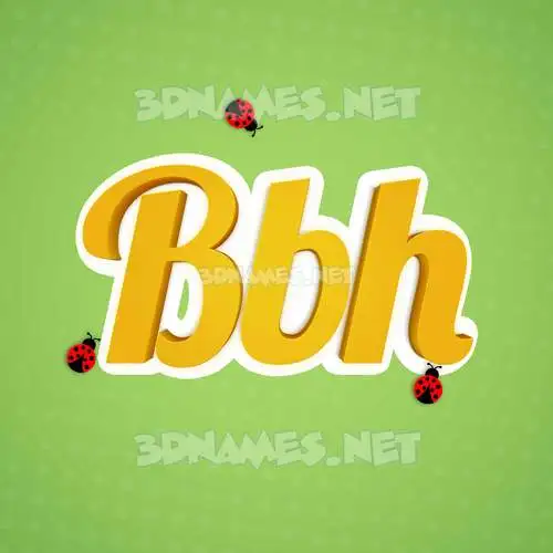 bbh in Ladybugs style - 3D name wallpaper