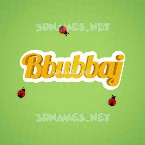 bbubbaj in Ladybugs style - 3D name wallpaper bbubbaj in Ladybugs style - 3D name wallpaper
