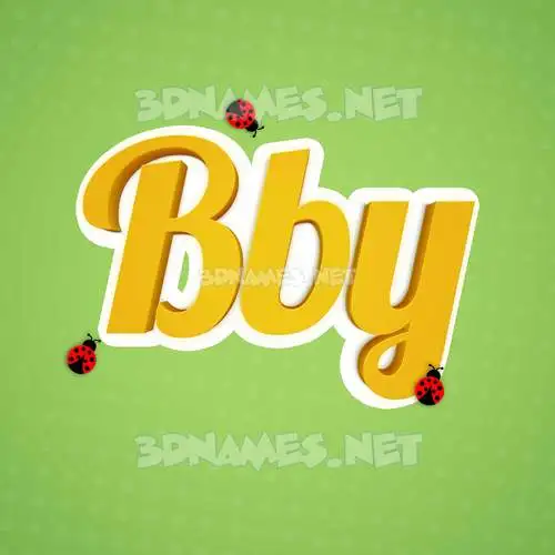bby in Ladybugs style - 3D name wallpaper bby in Ladybugs style - 3D name wallpaper