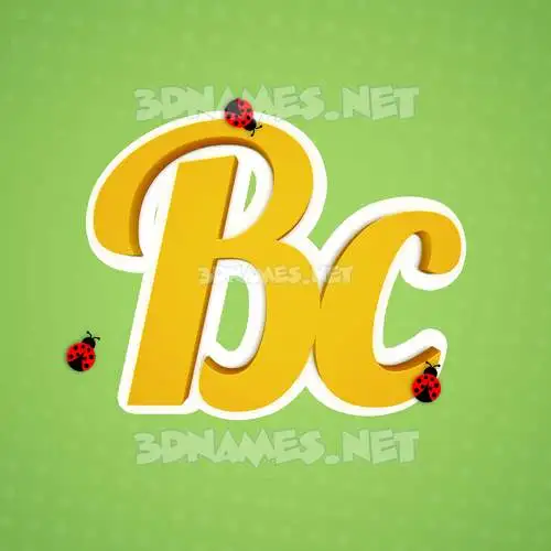 bc in Ladybugs style - 3D name wallpaper bc in Ladybugs style - 3D name wallpaper