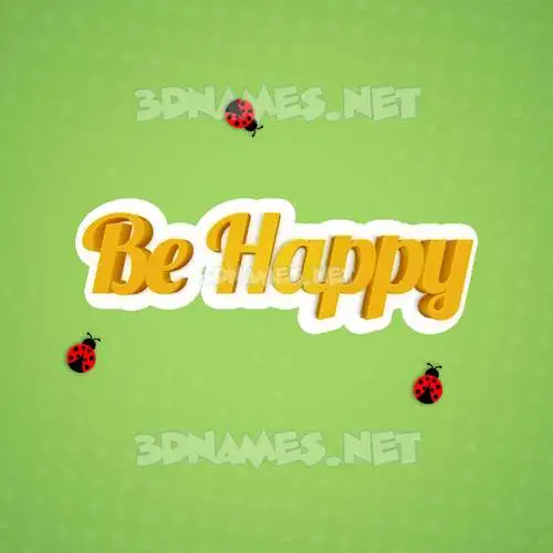 be happy in Ladybugs style - 3D name wallpaper be happy in Ladybugs style - 3D name wallpaper