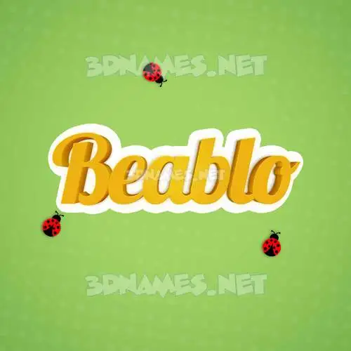 beablo in Ladybugs style - 3D name wallpaper