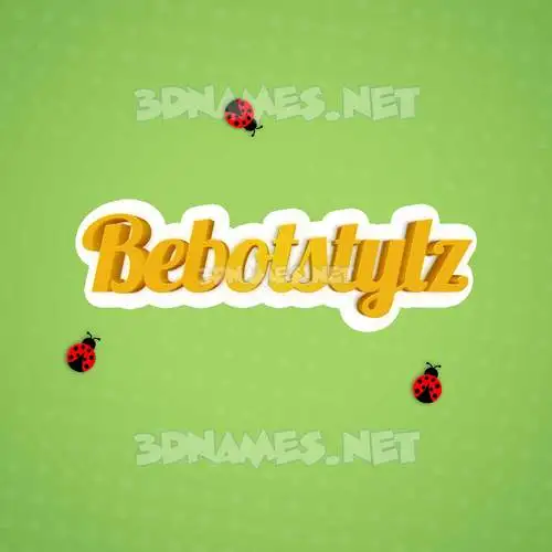 bebotstylz in Ladybugs style - 3D name wallpaper