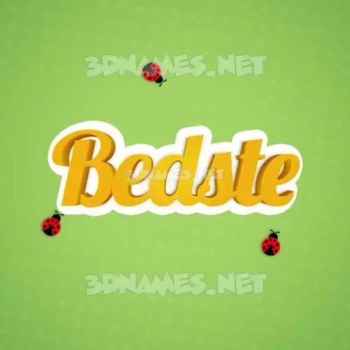 bedste in Ladybugs style - 3D name wallpaper