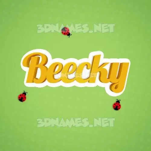 beecky in Ladybugs style - 3D name wallpaper beecky in Ladybugs style - 3D name wallpaper