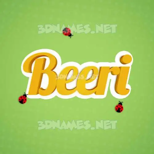 beeri in Ladybugs style - 3D name wallpaper