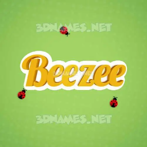 beezee in Ladybugs style - 3D name wallpaper