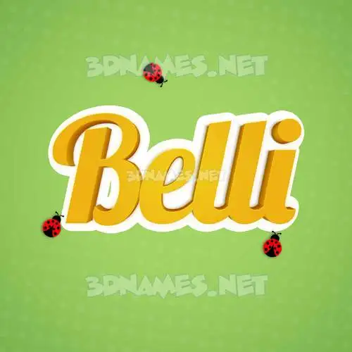 belli in Ladybugs style - 3D name wallpaper