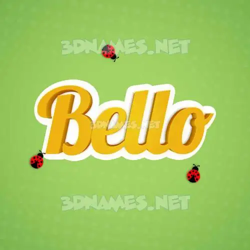 bello in Ladybugs style - 3D name wallpaper bello in Ladybugs style - 3D name wallpaper