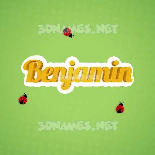 benjamin in Ladybugs style - 3D name wallpaper