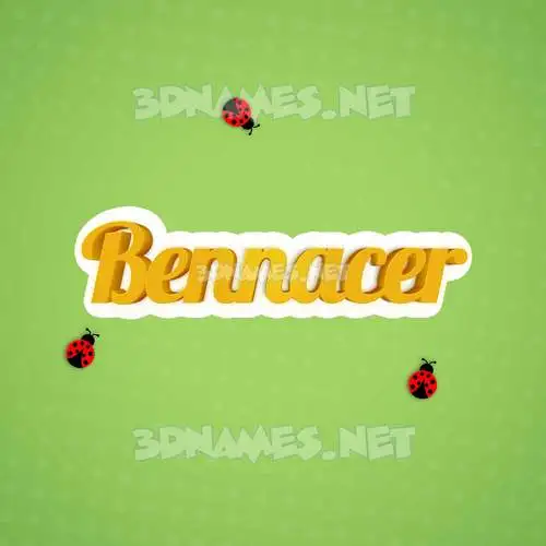 bennacer in Ladybugs style - 3D name wallpaper bennacer in Ladybugs style - 3D name wallpaper
