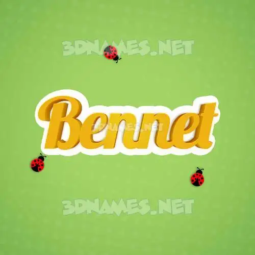 bennet in Ladybugs style - 3D name wallpaper