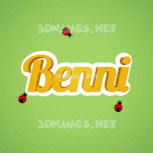 benni in Ladybugs style - 3D name wallpaper
