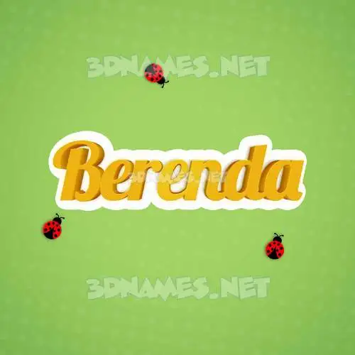 berenda in Ladybugs style - 3D name wallpaper berenda in Ladybugs style - 3D name wallpaper