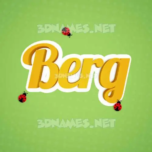 berg in Ladybugs style - 3D name wallpaper berg in Ladybugs style - 3D name wallpaper