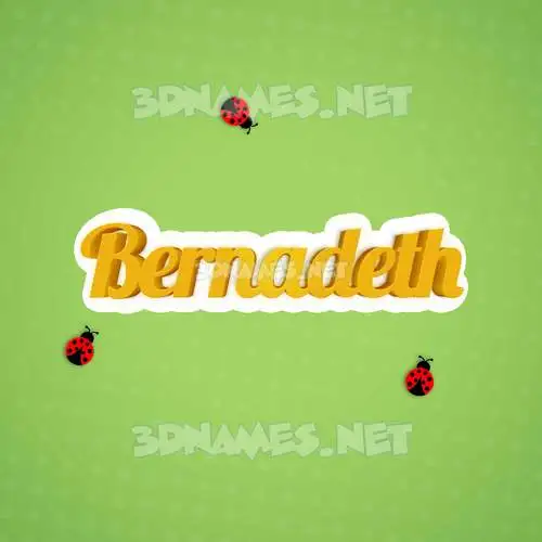 bernadeth in Ladybugs style - 3D name wallpaper