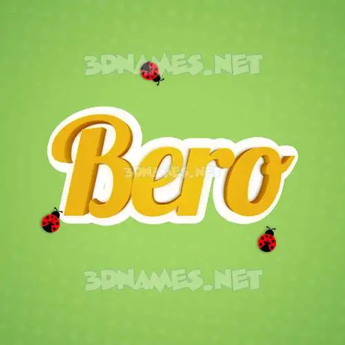 bero in Ladybugs style - 3D name wallpaper bero in Ladybugs style - 3D name wallpaper